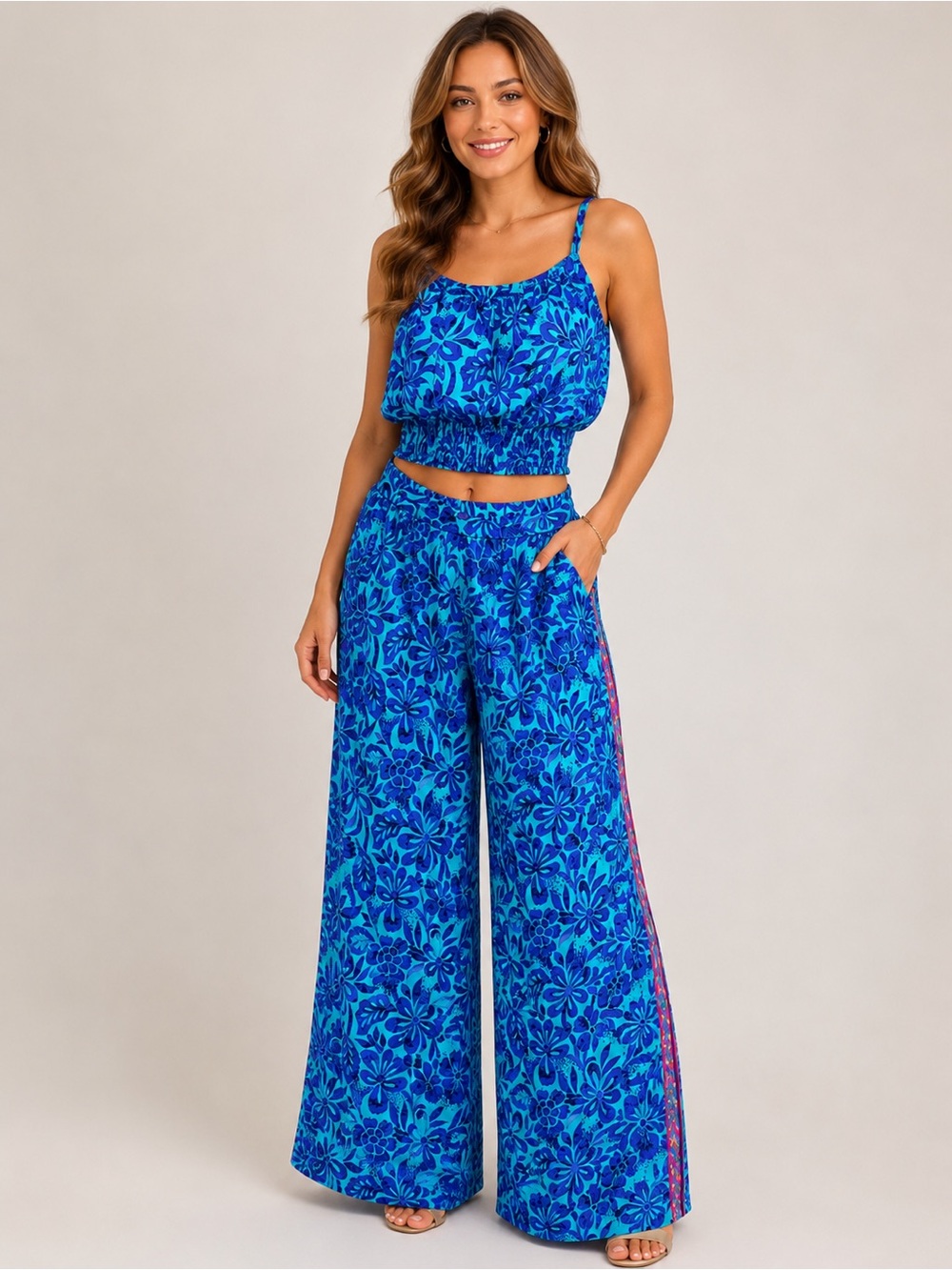 🌺 White Waves Tropical Two-Piece Set – New With Tags!